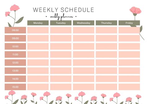 工作分配表設計|Free schedule templates 